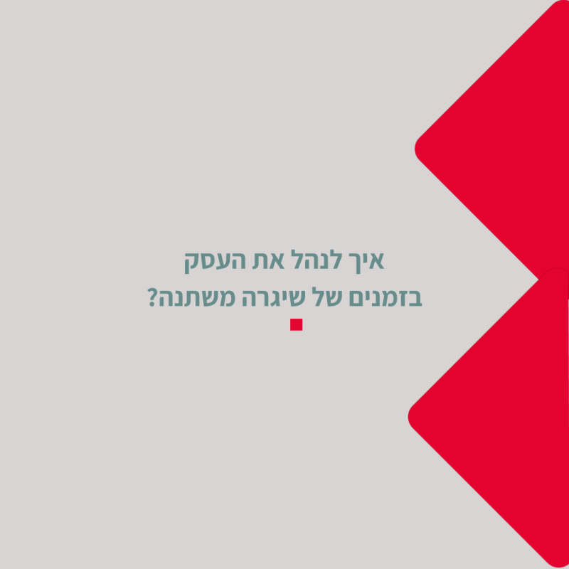 תמונה זו היא פתיח למאמר העוסק בשאלה איך לנהל עסק במציאות משתנה
